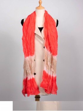 CHIFFON SCARF,TIE DYE TWO TONE